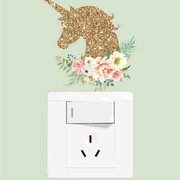 Glittery Unicorn Wall Decal - Picture 6 of 6